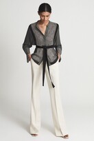 Thumbnail for your product : Reiss Mixed Print Tie Blouse
