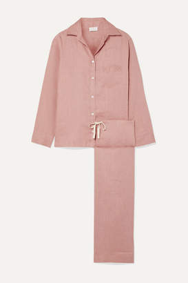 Pour Les Femmes - Linen Pajama Set - Antique rose