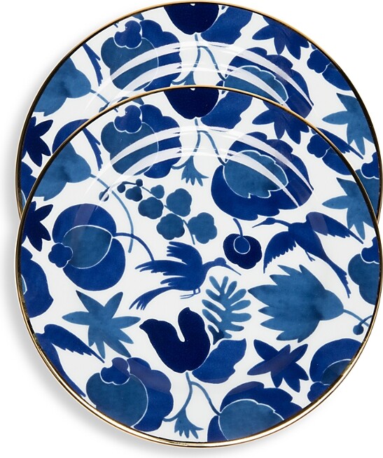 La DoubleJ Wildbird Dessert Plates, Set of 2