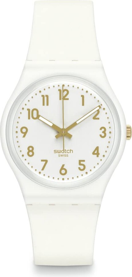 Swatch Gent Biosourced Unisex Watch Casual Plastic White Quartz Waterproof White Bishop