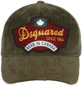 Thumbnail for your product : DSQUARED2 Logo Patch Corduroy Baseball Hat