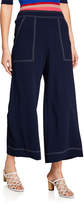 Thumbnail for your product : Trina Turk Just Arrived Mid-Rise Wide-Leg Carmel Crepe Pull-On Pants