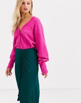 Thumbnail for your product : And other stories & ruched midi skirt in bottle green