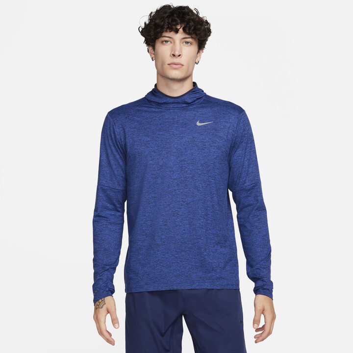 Nike Men's Dri-FIT Element UV Running Hoodie in Blue - ShopStyle