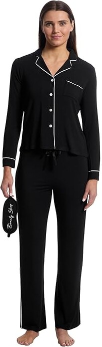P.J. Salvage Modal Dreams Basic Pajama Set Women's Pajama Sets Black : XS (US 2)