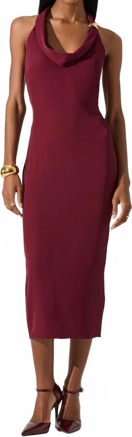 Astr Alanna Dress In Wine