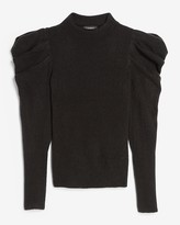 Thumbnail for your product : Express Puff Sleeve Mock Neck Sweater