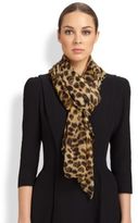 Thumbnail for your product : Alexander McQueen Silk Leopard Scarf