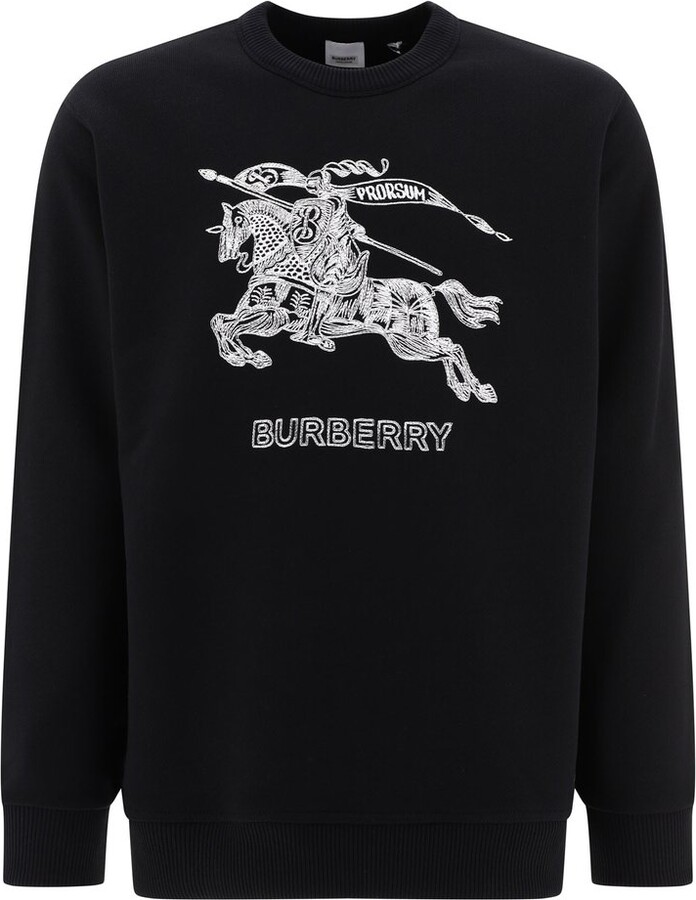 Burberry Logo Embroidered Crewneck Sweatshirt - ShopStyle