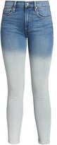 Thumbnail for your product : Hudson Barbara High-Rise Dip-Dye Skinny Jeans