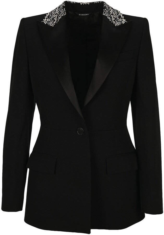 black peplum coat