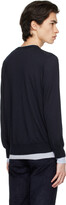 Thumbnail for your product : Gabriela Hearst Navy Wells Reversible Sweater