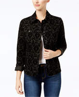 Thumbnail for your product : Charter Club Petite Damask-Print Denim Jacket, Created for Macy's