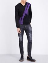 Thumbnail for your product : DSQUARED2 Metallic-print lurex knitted jumper