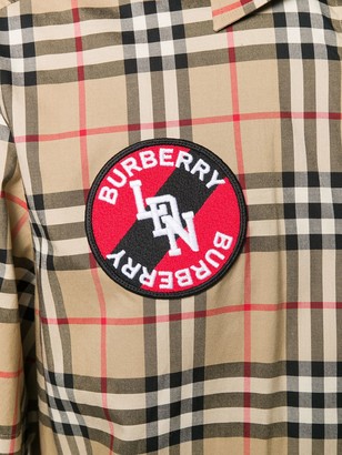 Burberry Vintage check patch short-sleeve shirt