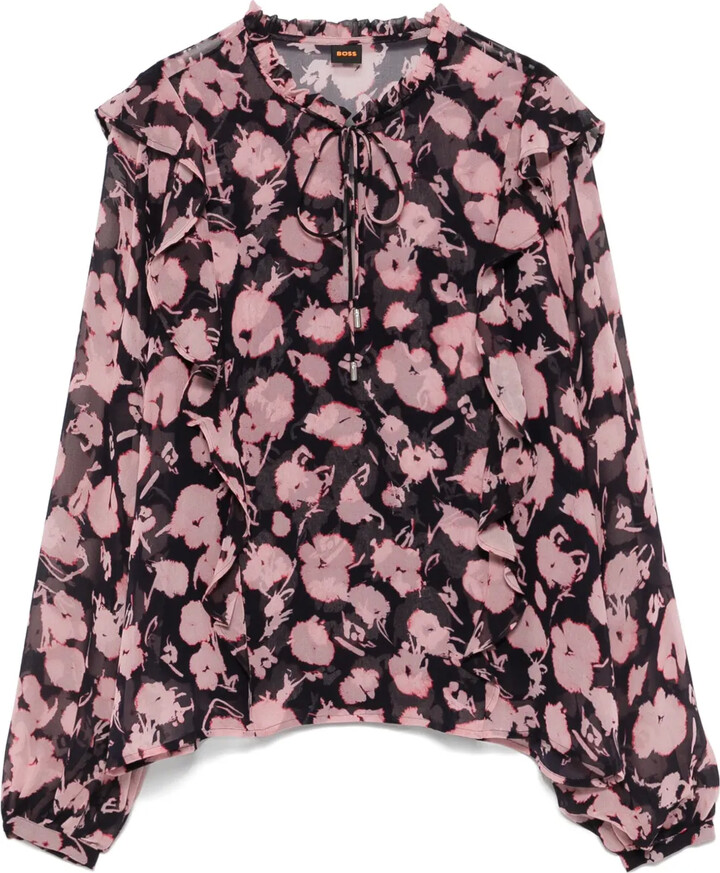 HUGO BOSS Floral-Print Blouse