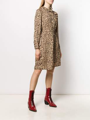 Baum und Pferdgarten frill trimmed leopard print dress