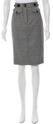 Dolce & Gabbana Virgin Wool Patterned Skirt