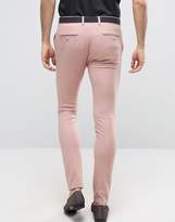 Thumbnail for your product : ASOS Super Skinny Heritage Smart Pants In Pink
