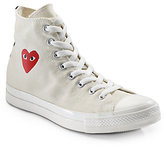 Thumbnail for your product : Comme Des Garcons Play 31436 Comme des Garcons Play High-Top Canvas Sneakers