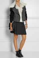Thumbnail for your product : Belstaff Ayers convertible shearling-trimmed tweed biker jacket