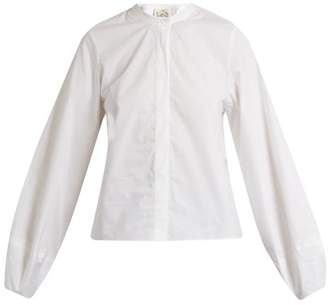 Sea Lantern-sleeved cotton shirt