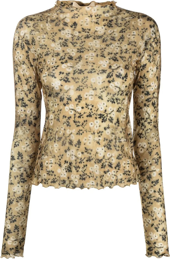 KNWLS Halcyon semi-sheer top