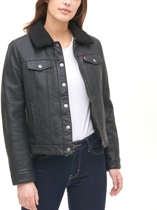 levis sherpa lined denim jacket womens