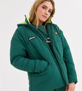 Thumbnail for your product : Ellesse oversized padded jacket with chest logo and contrast neon lining