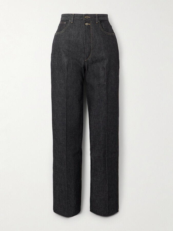 Lemaire High-rise Straight-leg Organic Jeans - Blue