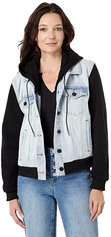 Denim Jacket With Detachable Hood | Shop the world's largest 