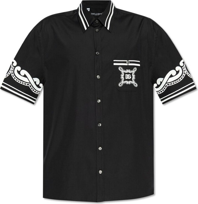 Dolce & Gabbana Logo Printed Short-Sleeved Shirt