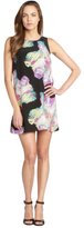 Thumbnail for your product : Gemma black and pink floral print silk 'Lahaina' sleeveless dress