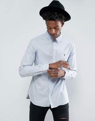AllSaints Shirt in Slim Fit with Concealed Button Down Collar