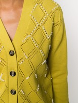 Thumbnail for your product : ALEXACHUNG Faux Pearl Embellished Cardigan