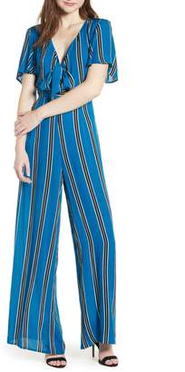 Band of Gypsies Knot Front Stripe Jumpsuit