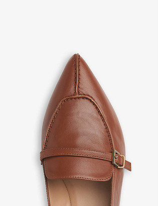 LK Bennett Polliana buckle-detail nappa leather loafers
