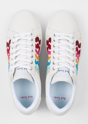 Paul Smith Women's White 'Ribbon' Leather 'Lapin' Trainers