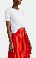 Thumbnail for your product : Maison Labiche Women's "Dragonfly" Embroidered Cotton Poplin Blouse - White
