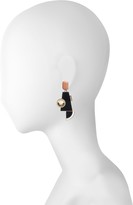 Thumbnail for your product : Egotique Golden Brass Geometric Drop Earrings w/Crystals