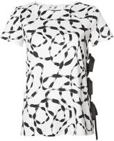 Helmut Lang abstract print blouse 