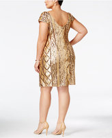 Thumbnail for your product : Adrianna Papell Plus Size Sequined Sheath Dress
