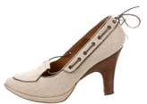 Thumbnail for your product : Dries Van Noten Canvas Pointed-Toe Pumps