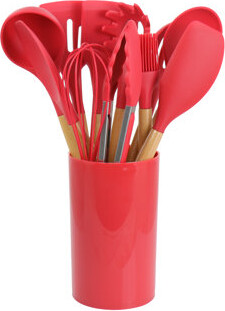 Mega Chef 12-Piece Silicone and Wood Assorted Kitchen Utensil Set