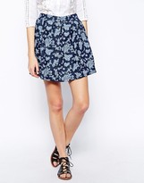 Thumbnail for your product : MANGO Floral Print Denim Skirt