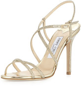 Thumbnail for your product : Jimmy Choo Issey Glittery Crisscross Sandal