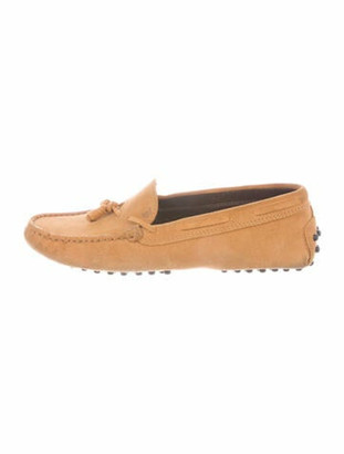 Tod's Signature Logo Suede Loafers Yellow - ShopStyle Flats
