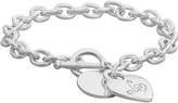 Thumbnail for your product : Lipsy Silver Plated Amulet Pave Heart Charm Bracelet