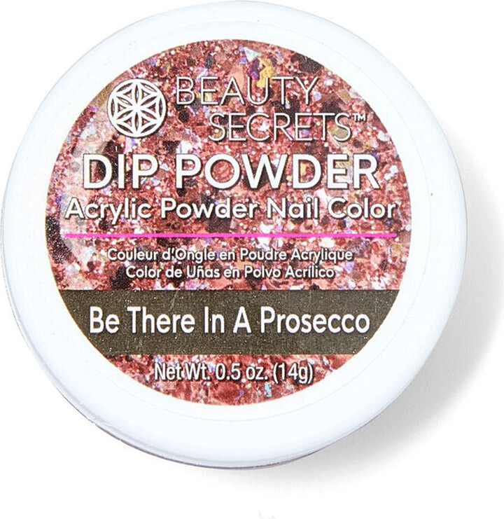 Beauty Secrets Be There in a Prosecco Chunky Glitter Dip Powder .5 Ounce
