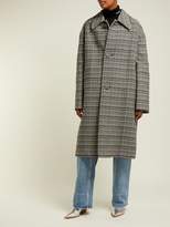 Thumbnail for your product : Raf Simons Single-breasted Checked Coat - Womens - Black White